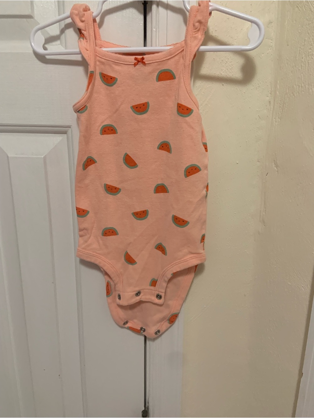 Carter's Peach Watermelon Print Tank Bodysuit